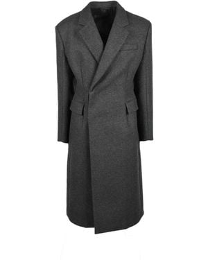 Prada Double-Breasted Coats - Black