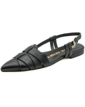 Janet & Janet Flat Sandals - Negro