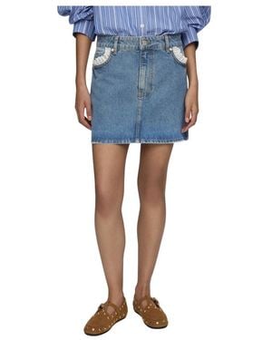 Ganni Denim Skirts - Blue