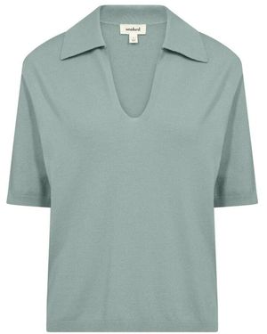 Soaked In Luxury Blaues polo pullover strick
