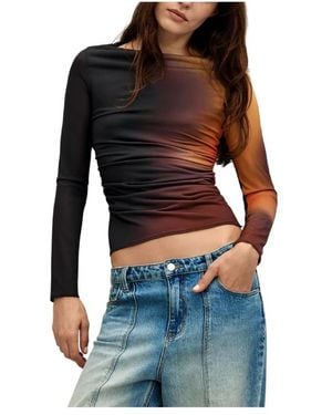 Desigual Long Sleeve T-Shirts - Black