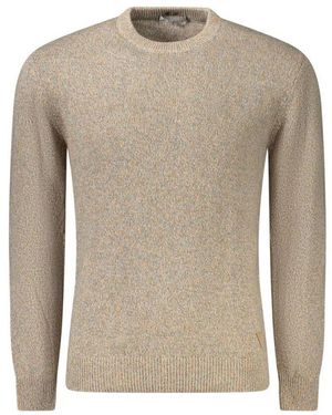 Guess Beiger Baumwoll-Crewneck-Pullover - Natur