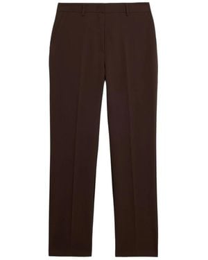 Oltre Straight Trousers - Marrón