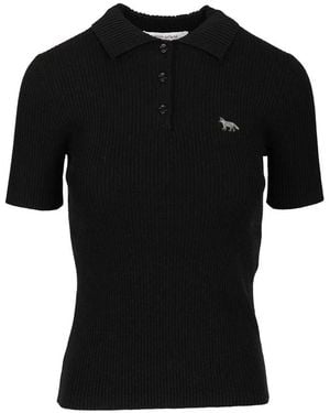 Maison Kitsuné Polo Shirts - Black