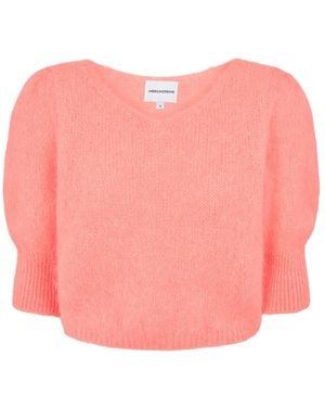 American Dreams Weicher Alpaka-Pullover Für Sommernächte - Pink