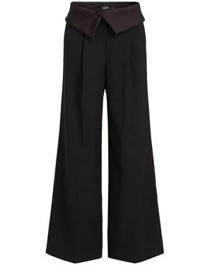 KARL LAGERFELD Wide Trousers - Black