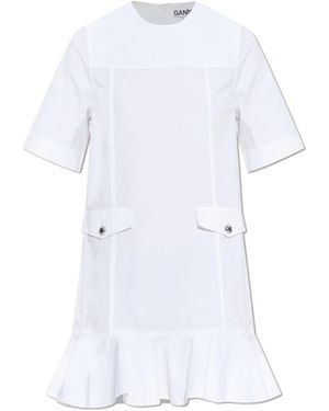 Ganni Short Dresses - White