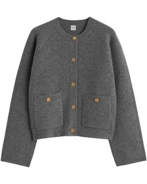 TOTEME Hammered Button Cardigan - Grau