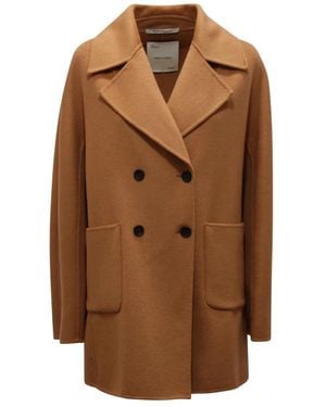EMMA & GAIA Double-Breasted Coats - Brown