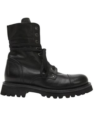 Moma Lace-Up Boots - Nero