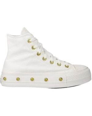 Converse Schoenen ,Wit ,Chuck Taylor All Star Lift Platform Star Studded