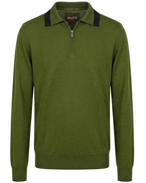 Moorer V-Neck Knitwear - Green