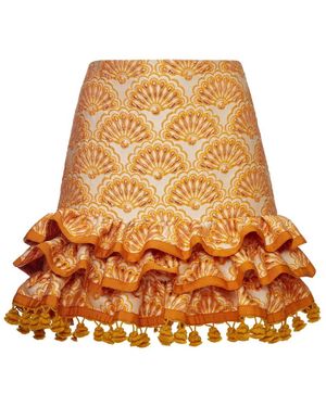 La DoubleJ Rokken ,Geel ,Polyester Pincho Mini Rok - Bruin