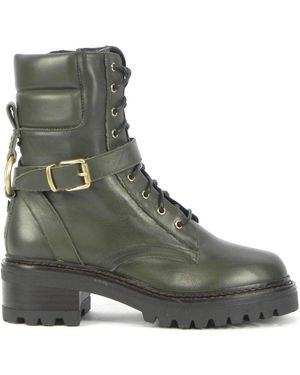 Bervicato Lace-Up Boots - Verde