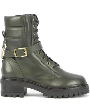 Bervicato Lace-Up Boots - Verde