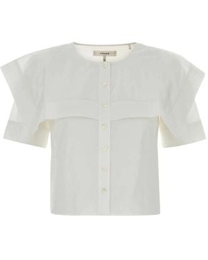 FRAME Sleek Cape Shirt - Wit