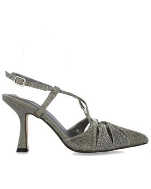 Menbur Schoenen ,Grijs ,Gelamineerde Slingback Voor De Ceremonie