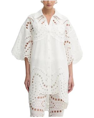Charo Ruiz Tao Broderie Anglaise Top - Grijs