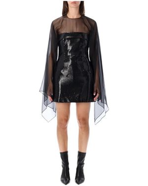 Alberta Ferretti Abito Paillettes Du Jersey Mini - Zwart