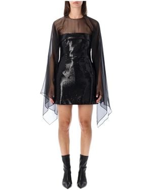 Alberta Ferretti Abito Paillettes Du Jersey Mini - Zwart