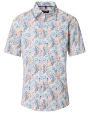 CASA MODA Stylisches Print-Shirt - Blau