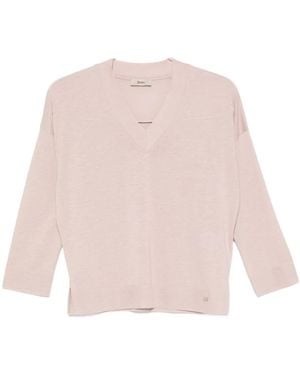Herno V-Neck Knitwear - Pink