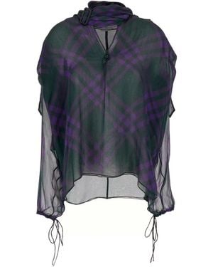 Burberry Bedruckte Krepp-Bluse - Blau