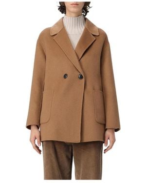 Hanita Double-Breasted Coats - Marron