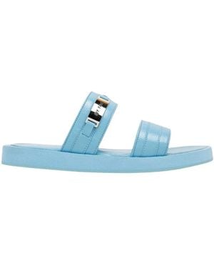 BY FAR Easy Sandalen glänzend körniges Leder - Blau