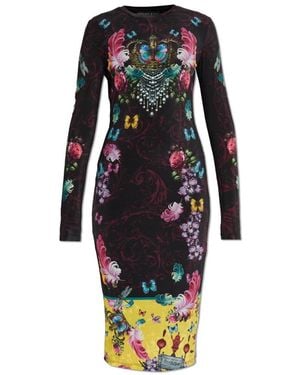 Versace Jeans Couture Printed Dress - Zwart