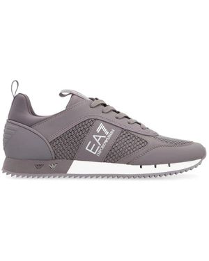 EA7 Vegane leder-sneaker mit niedrigem schaft,vegan leder low-top sneakers - Grau