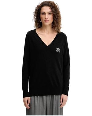 Ermanno Scervino V-Ausschnitt Pullover - Schwarz