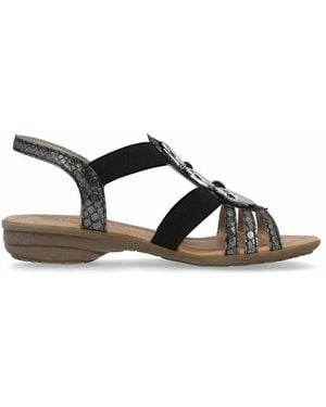 Remonte Platte Sandalen - Zwart
