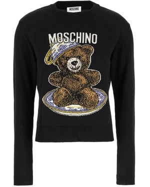 Moschino Round-Neck Knitwear - Black