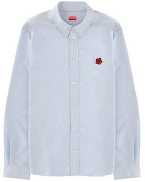 KENZO Boke Flower Geborduurd Shirt - Blauw