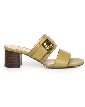 Coccinelle Heeled Mules - Metallic