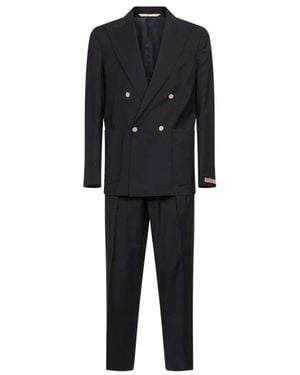 BRIGLIA Double Breasted Suits - Black