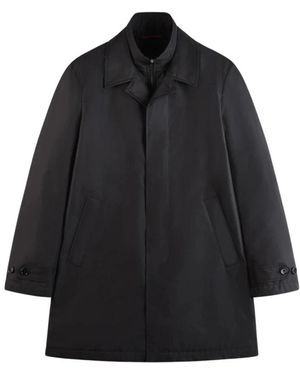 Fay Single-Breasted Coats - Black