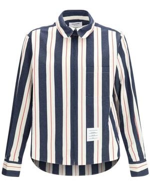 Thom Browne Shirt Mit Streifenmuster - Blau