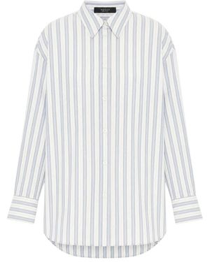 Gucci Geborduurde Zijde Oversized Shirt - Wit