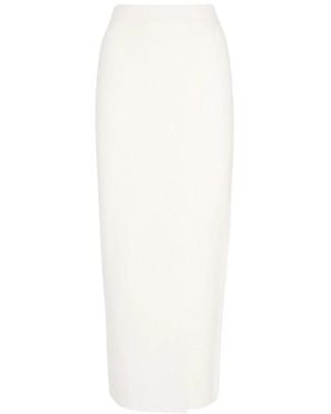 Max Mara Rokken ,Wit ,Wol Witte Wollen En Kasjmier Lange Rok