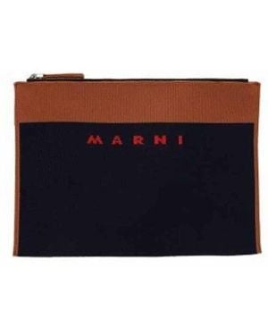 Marni Logo Jacquard Clutch - Blau