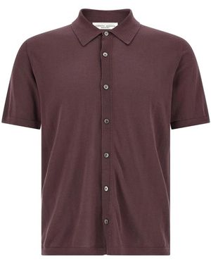 Roberto Collina Short Sleeve Shirts - Purple