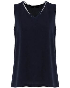 Fabiana Filippi Tops ,Blauw ,V Neck Top