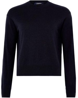 Max Mara Ronde Hals Gebreid - Blauw