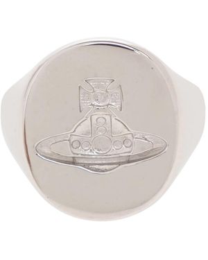 Vivienne Westwood Accessoires ,Grijs ,Seal Ring - Wit