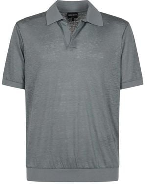 Giorgio Armani Stilvolle Polo Shirts Kollektion - Grau