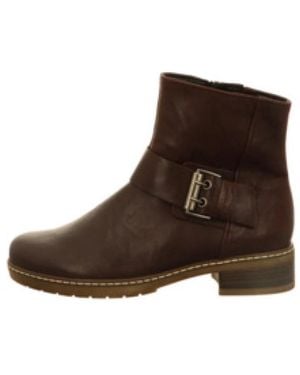 Gabor Rote Leder-Stiefeletten Für Damen - Braun