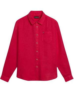 Napapijri Casual Shirts - Red