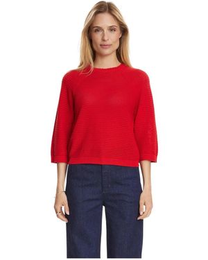Numph Round-Neck Knitwear - Rojo